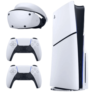 کنسول بازی سونی مدل PlayStation 5 Slim ظرفیت 1 ترابایت ریجن 2016A اروپا به همراه دسته اضافی و هدست VR2 رونوشت
